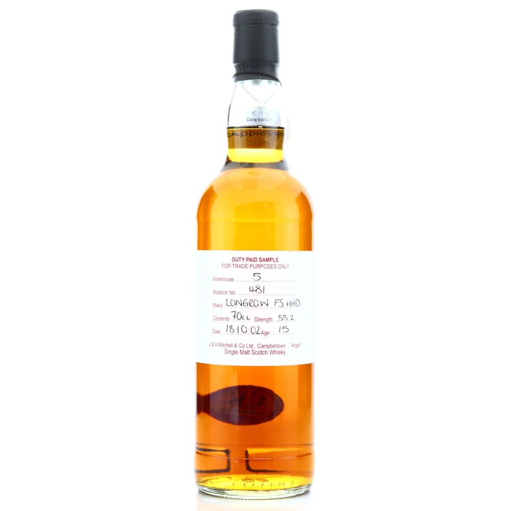 Longrow 2002 Duty Paid Sample 15 Year Old / Fresh Sherry Hogshead