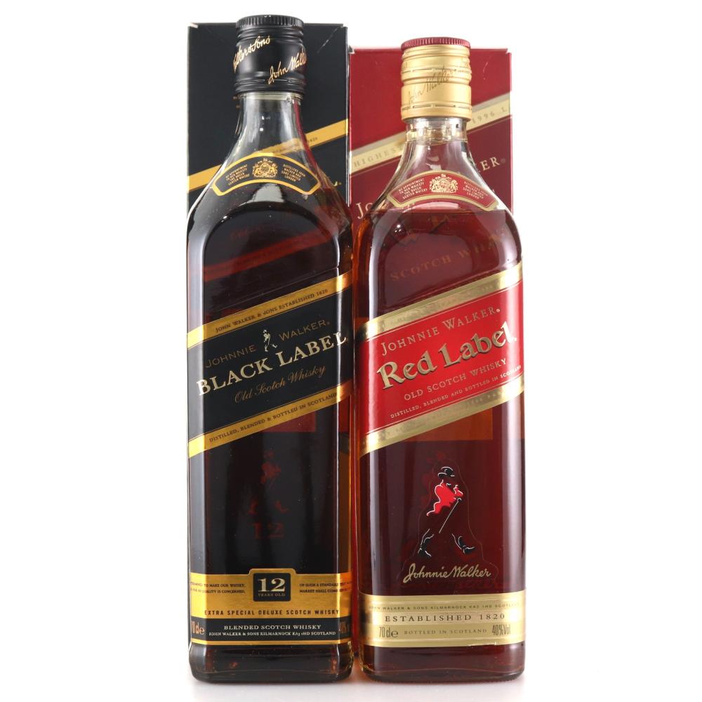 Johnnie Walker Red and Black Label 2 x 70cl