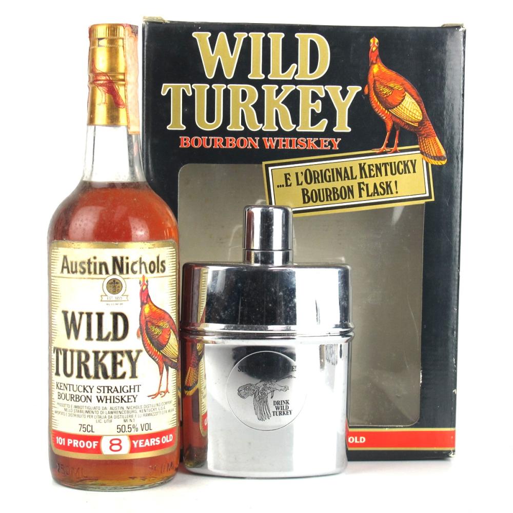 Wild Turkey 8 Year Old 101 Proof 1980s / with Bourbon Flask