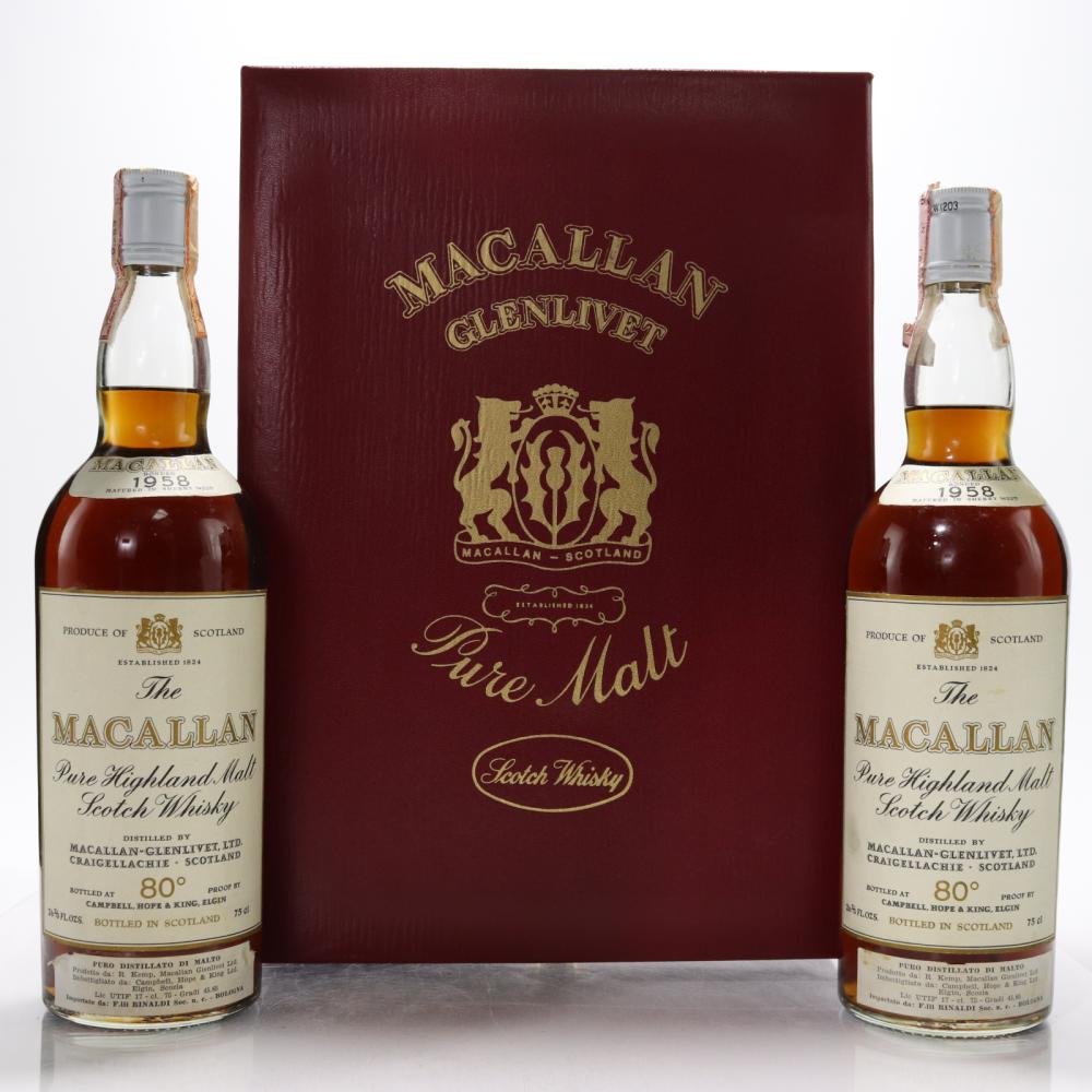 Macallan 1958 Campbell, Hope and King Twin Pack 2 x 75cl​​​​​​​ / Rinaldi Import