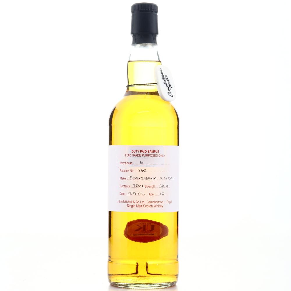 Springbank 2006 Duty Paid Sample 10 Year Old / Fresh Bourbon Barrel