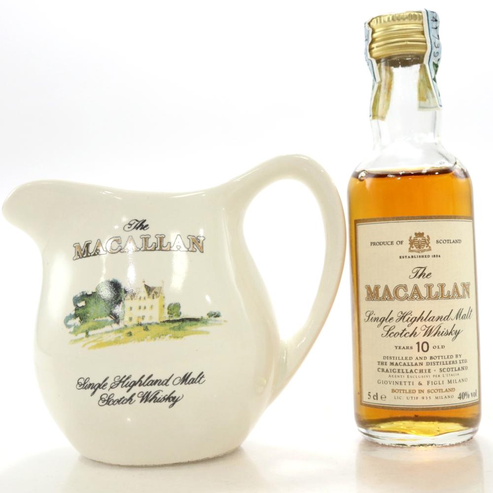 Macallan 10 Year Old Miniature 5cl / with Branded Water Jug