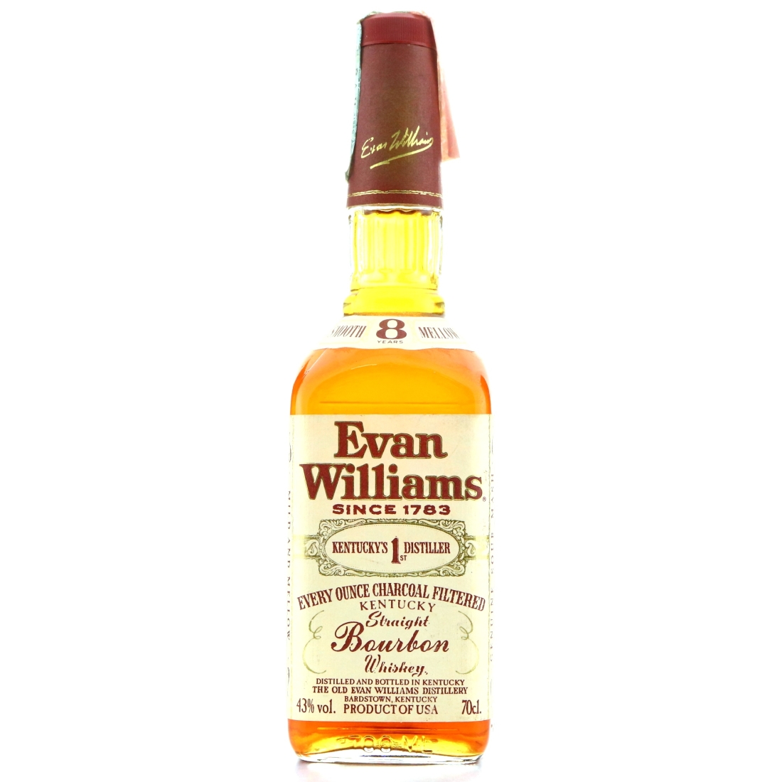Evan Williams 8 Year Old Kentucky Straight Bourbon 1990s