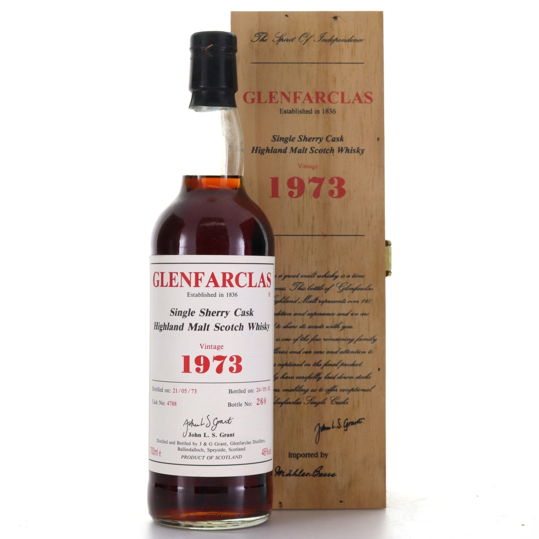 Glenfarclas 1973 Single Sherry Cask #4788 / Mahler Besse