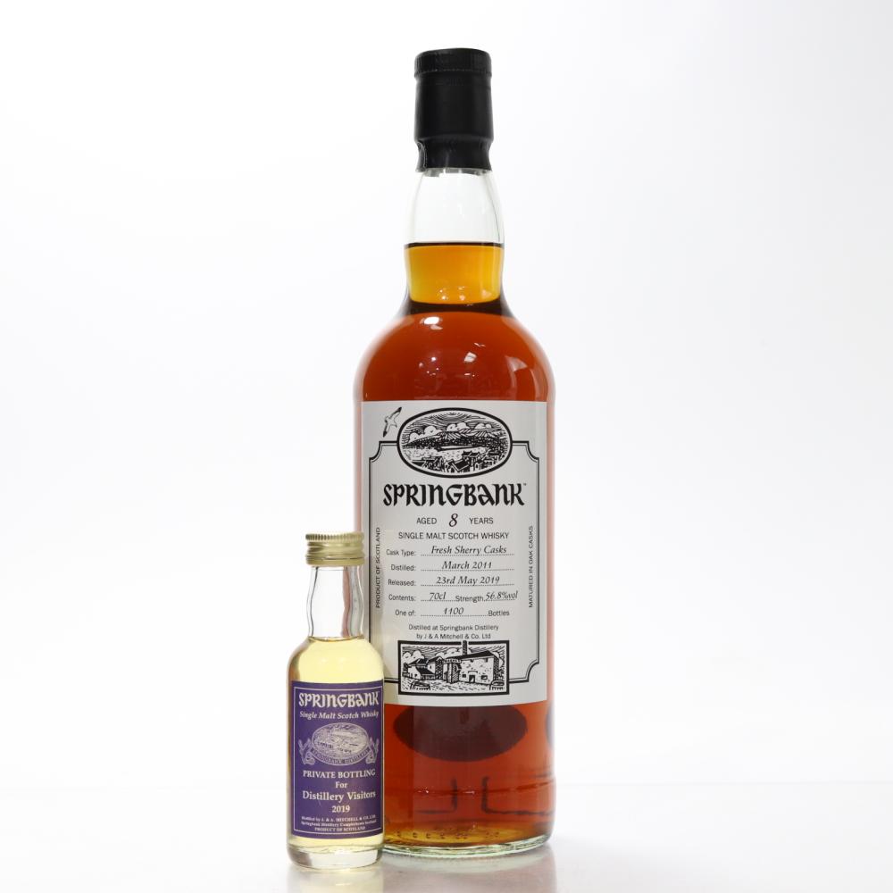 Springbank 2011 Fresh Sherry Casks 8 Year Old / Campbeltown Malts Festival 2019 - with Distillery Visitors Miniature 5cl