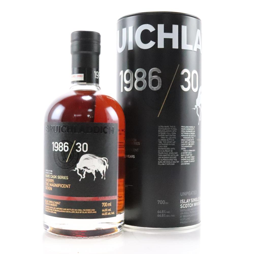Bruichladdich 1986 Rare Cask Series 30 Year Old / The Magnificent Seven​​ - Signed