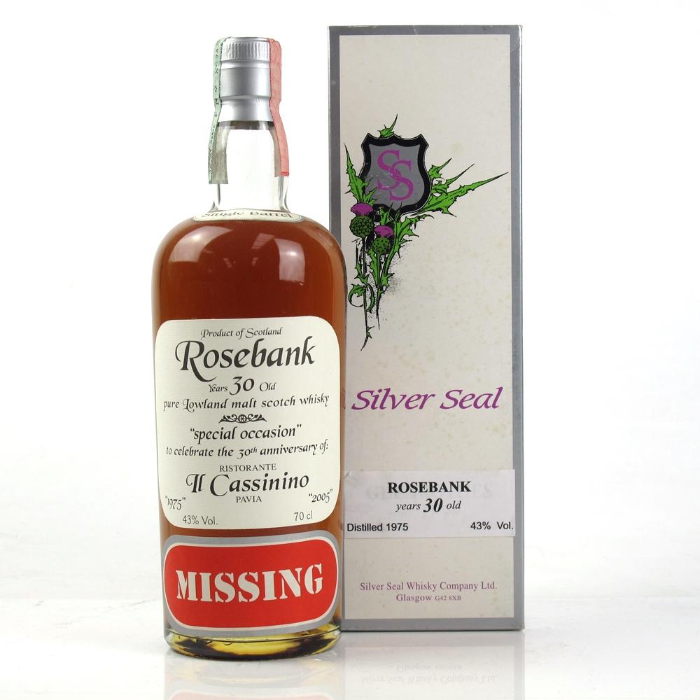 Rosebank 1975 Silver Seal 30 Year Old / 30th Anniversary of Il Cassinnino