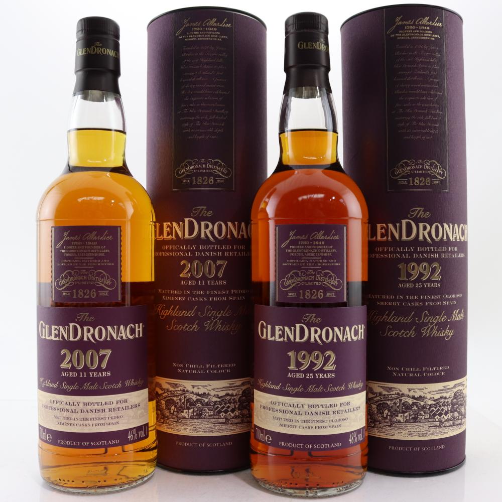 Glendronach 2007 & 1992 Sherry Cask 2 x 75cl / Danish Retail Exclusive