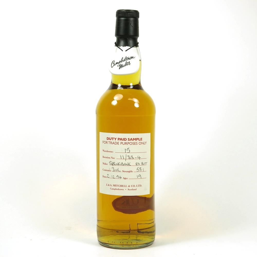 Springbank 1994 Trade Sample 19 Year Old
