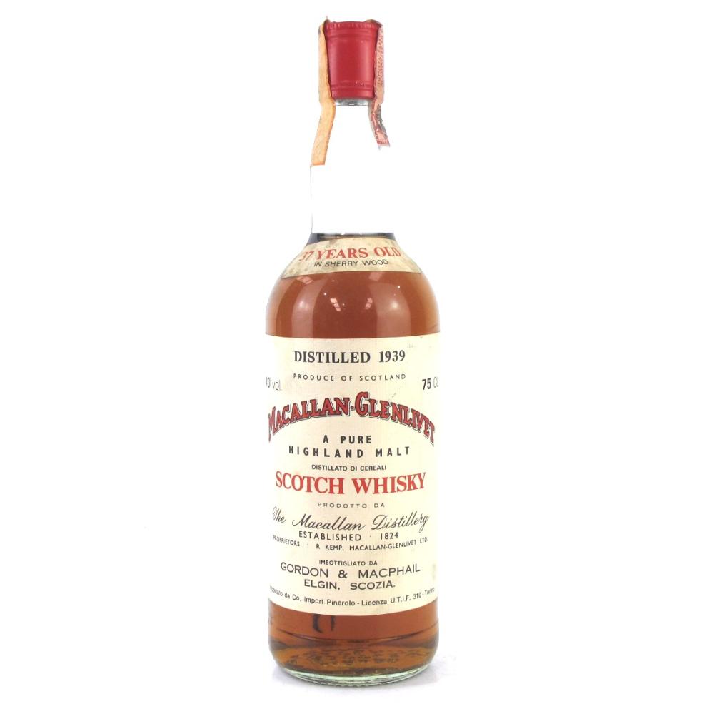 Macallan 1939 Gordon and MacPhail 37 Year Old / Pinerolo Import