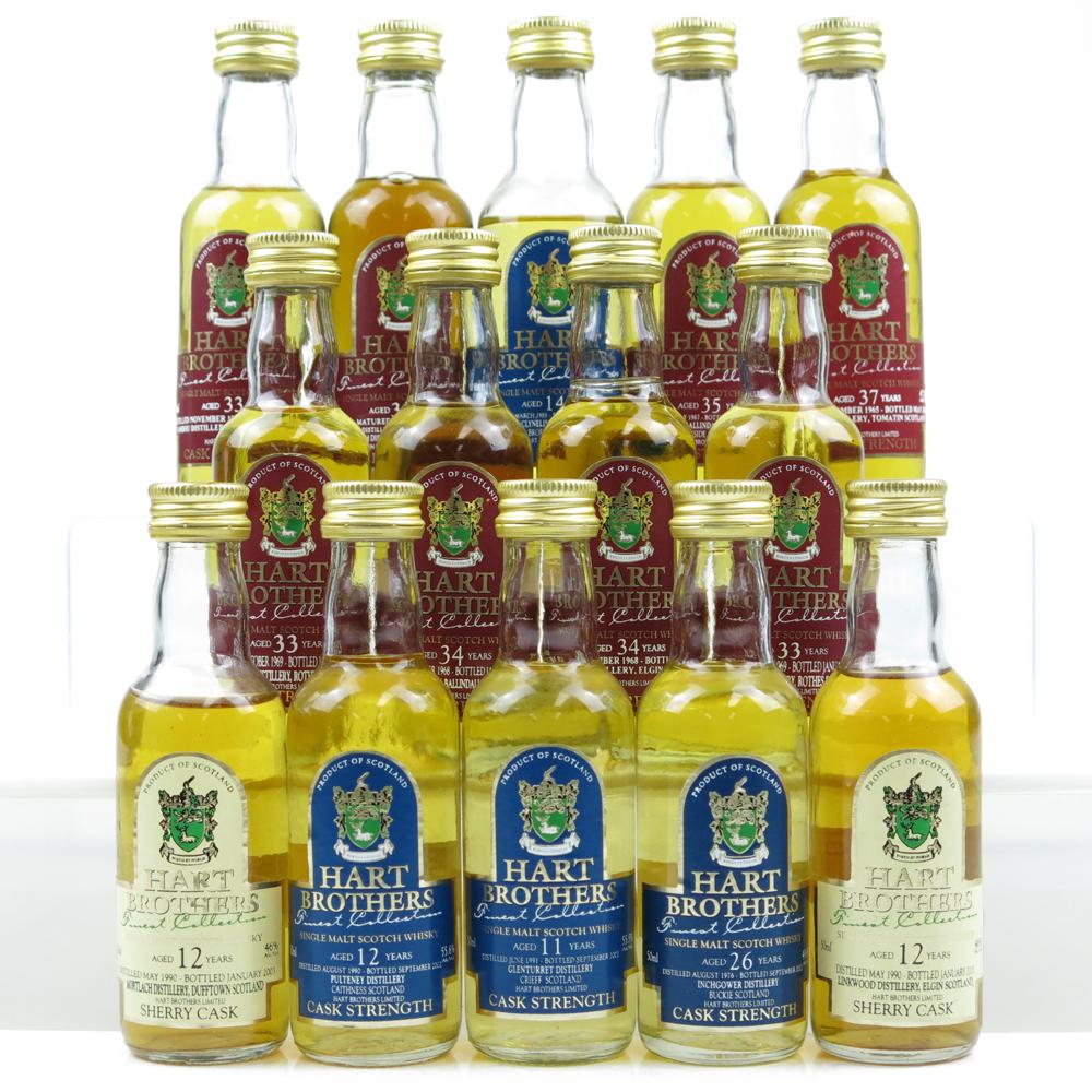 Hart Brothers Cask Strength Miniature Selection 14 x 5cl / Including Glenlivet 1968 33 Year Old