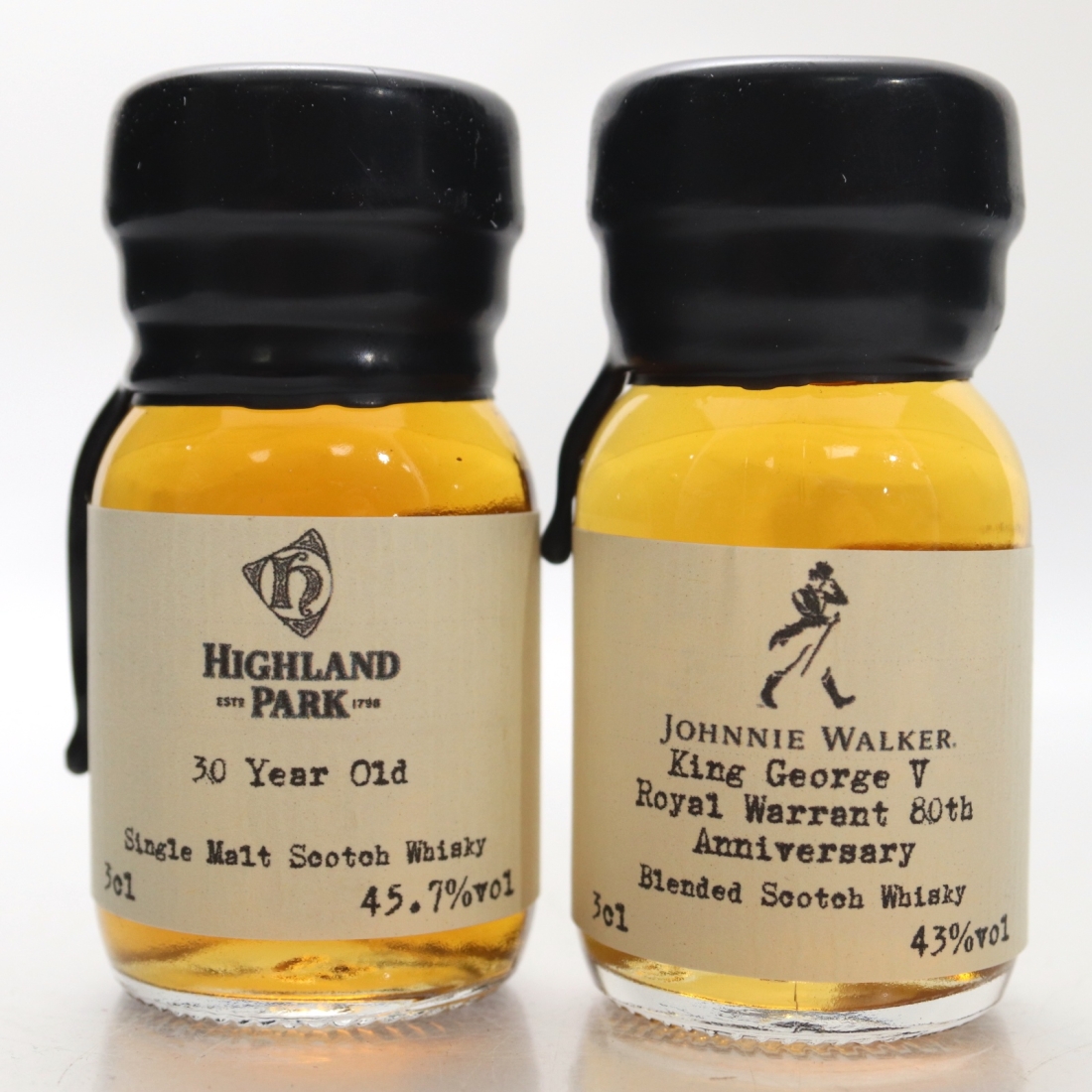 Highland Park 30 Year Old & Johnnie Walker King George V Miniature 2 x 3cl