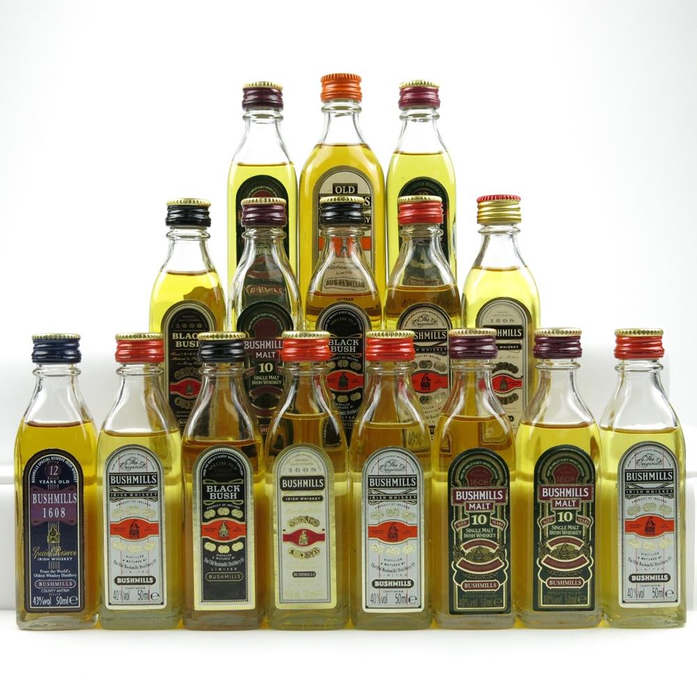 Bushmills Miniature Collection including 1970s 16 x 5cl