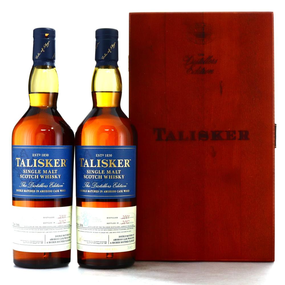 Talisker 2001 Distillers Edition 2 x 70cl / Wooden Box
