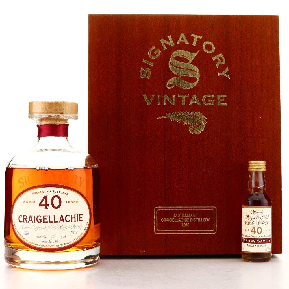 Craigellachie 1962 Signatory Vintage 40 Year Old Decanter / with Miniature