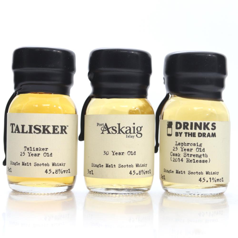 Drinks by the Dram Miniature 3 x 3cl / includes Laphroaig 25 Year Old