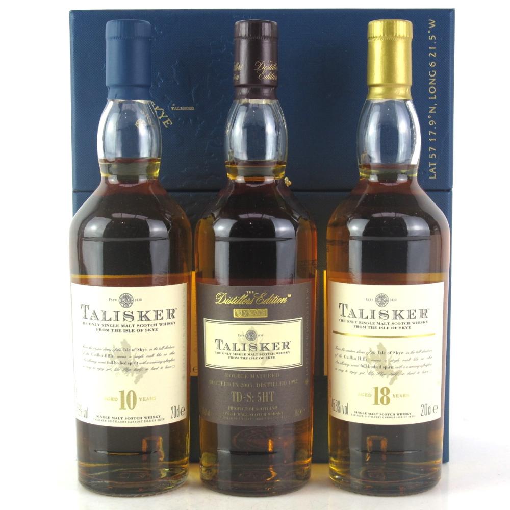 Talisker Collection 3 x 20cl / Distillers Edition, 10, 18 Year Old