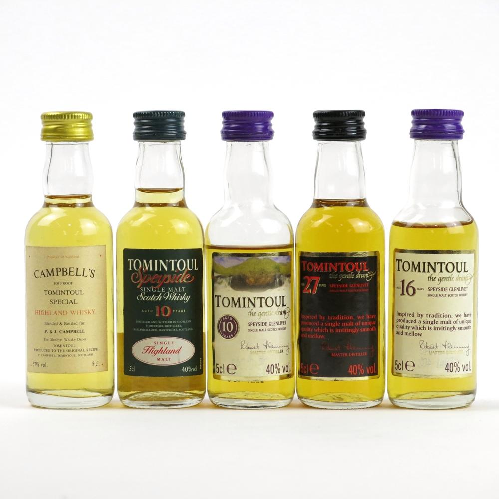 Tomintoul Miniature Selection 5 x 5cl / Including 27 Year Old 