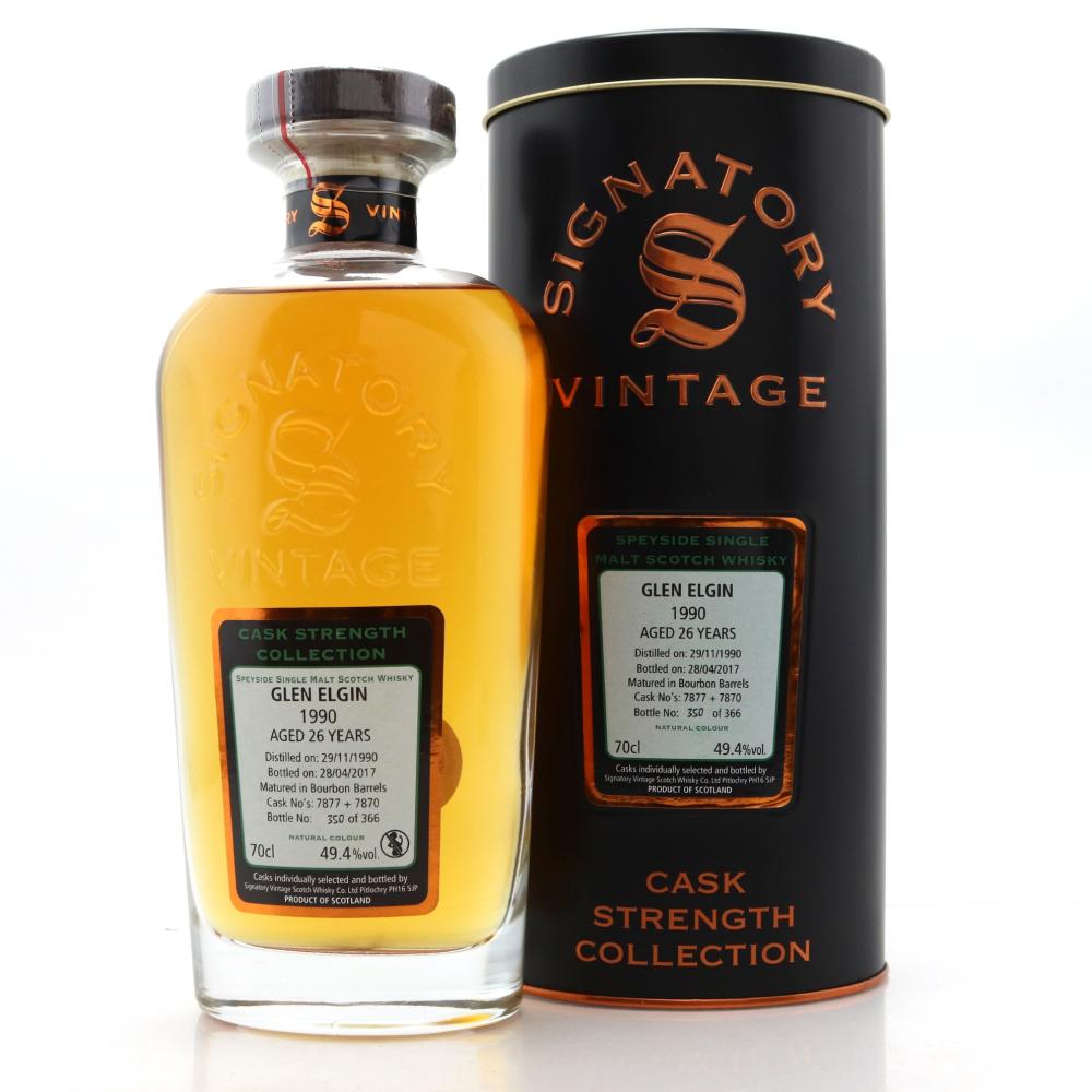 Glen Elgin 1990 Signatory Vintage 26 Year Old Cask Strength