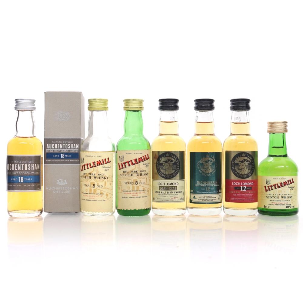 Lowland Miniature Selection x 7 / including Loch Lomond & Littlemill