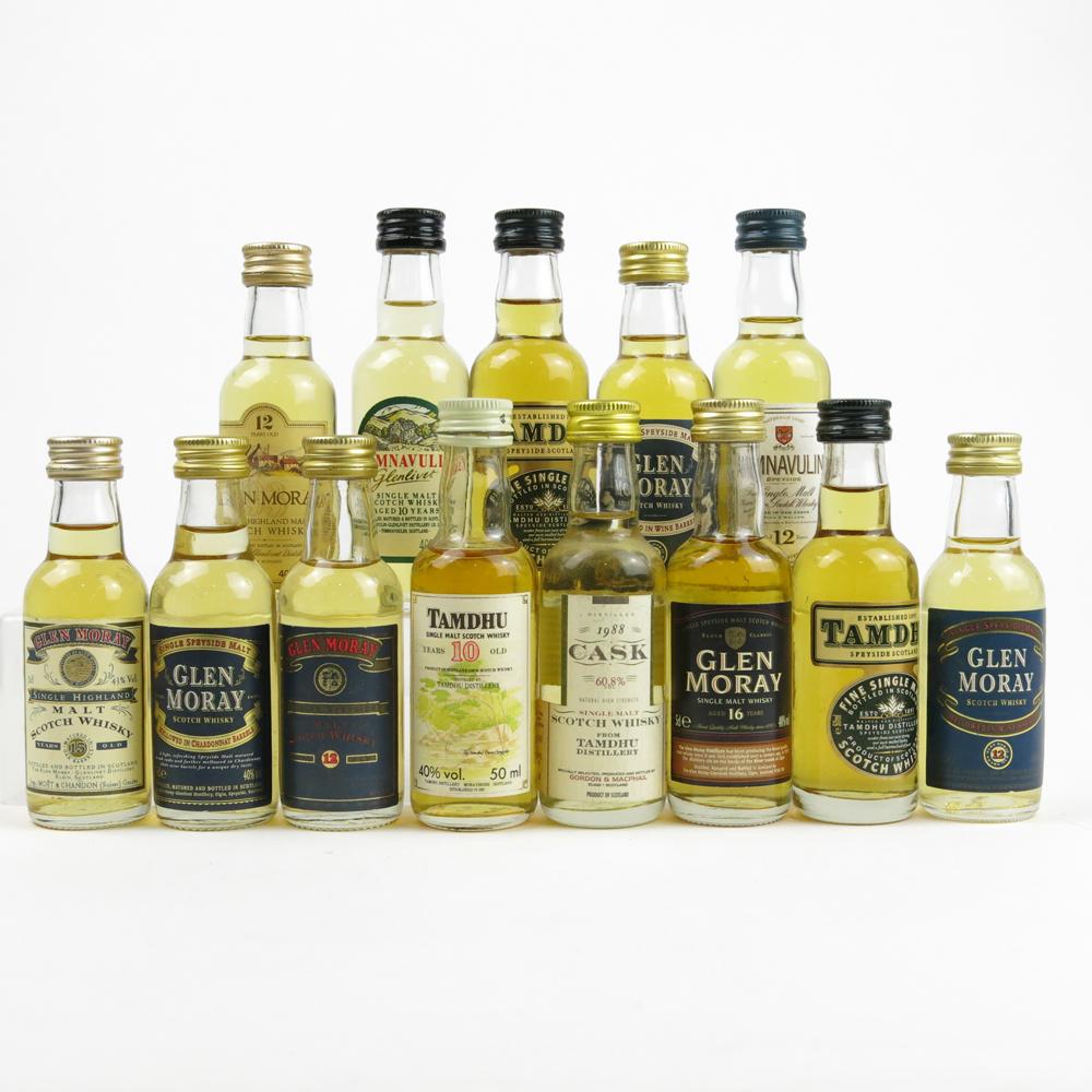 Tamdhu, Tamnavulin and Glen Moray Miniature Selection 13 x 5cl
