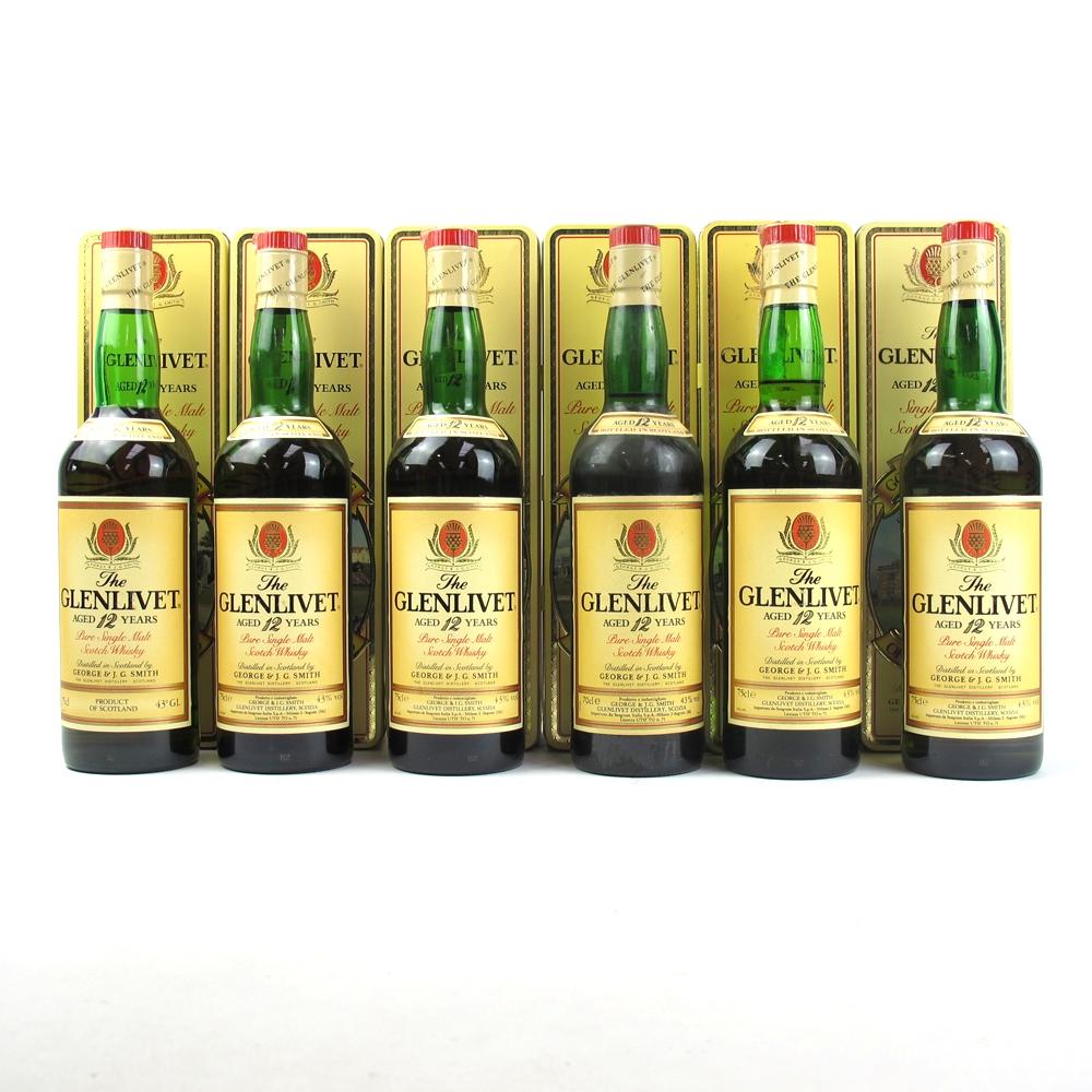 Glenlivet 12 Year Old Golf Course Tin Collection 6 x 75cl