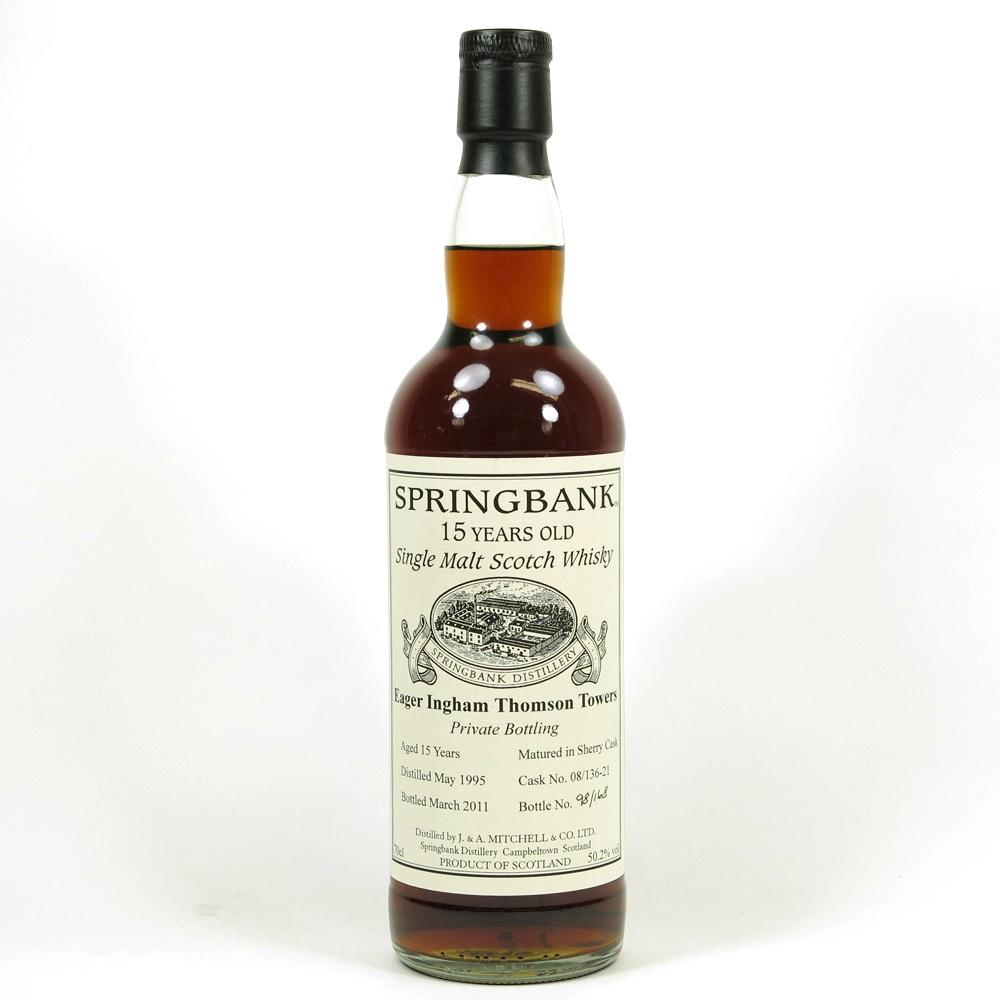 Springbank 1995 Eager Ingham Thomson Towers Private Bottling
