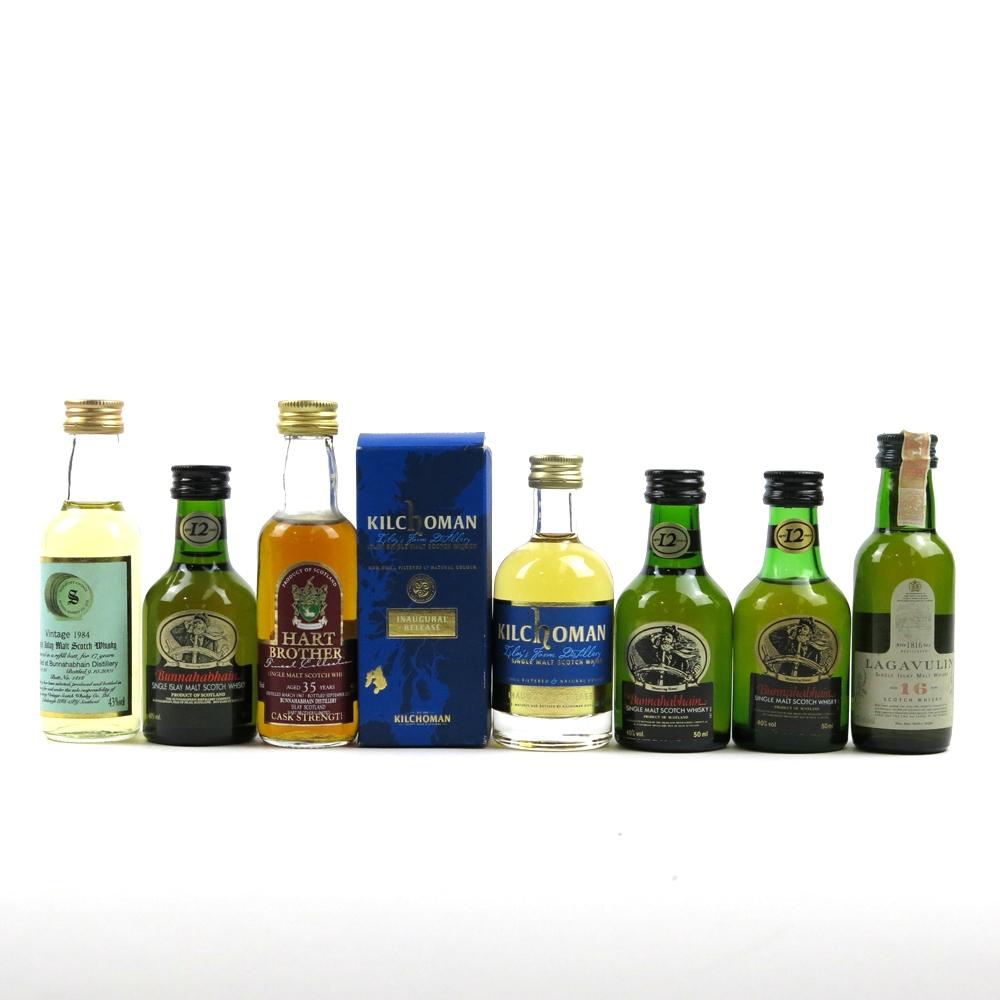 Islay Miniature Selection 7 x 5cl / Including Bunnahabhain 1967