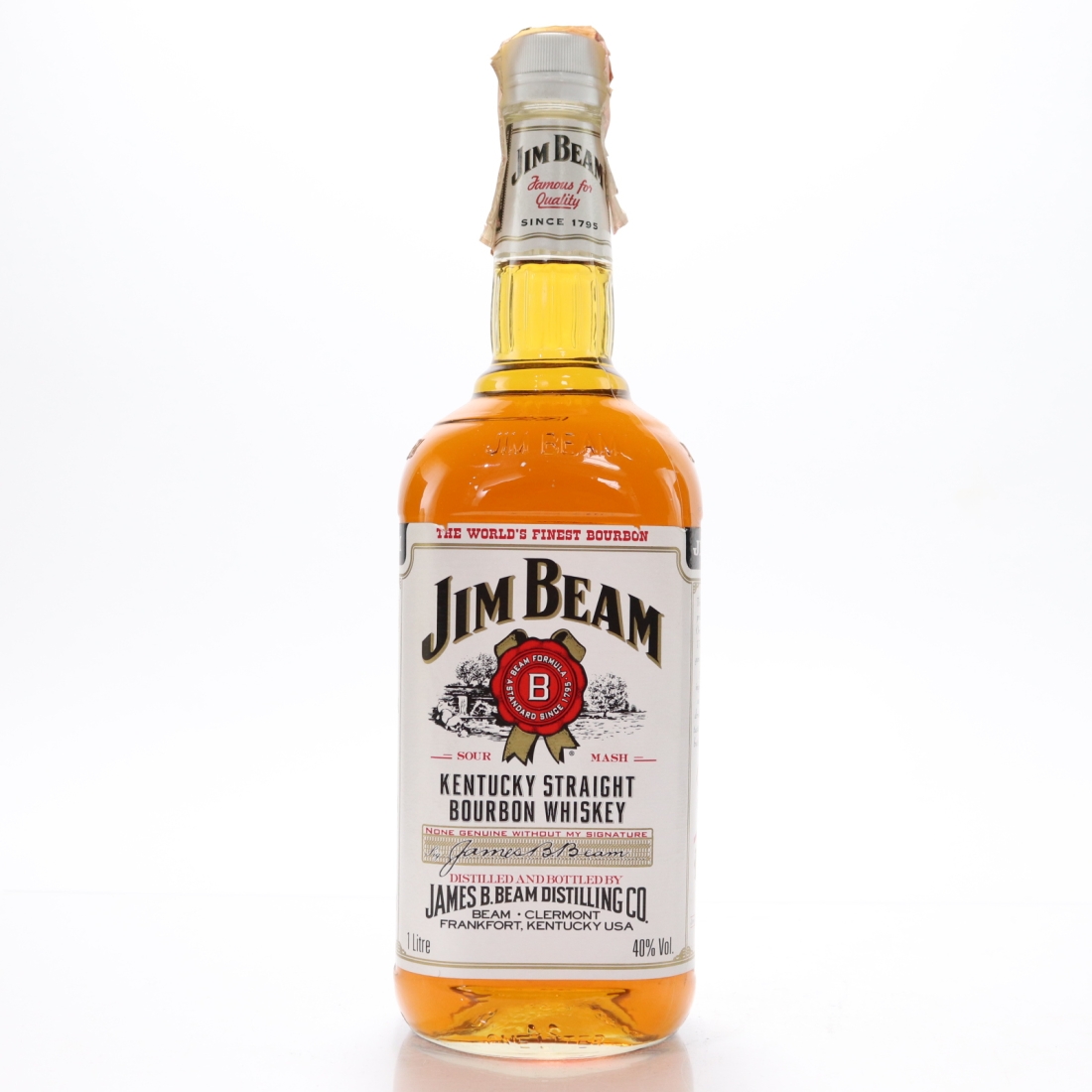 Jim Beam Kentucky Straight Bourbon 1 Litre 1990s