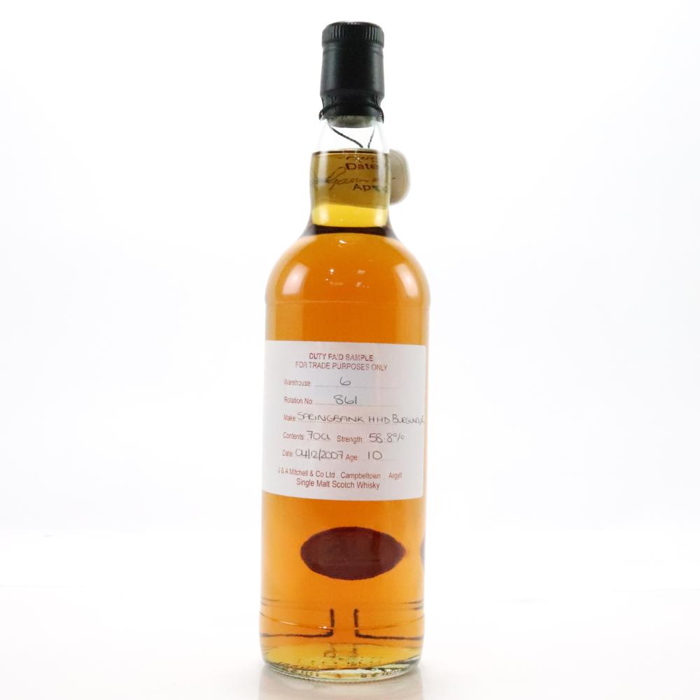 Springbank 2007 Duty Paid Sample 10 Year Old / Refill Burgundy Hogshead