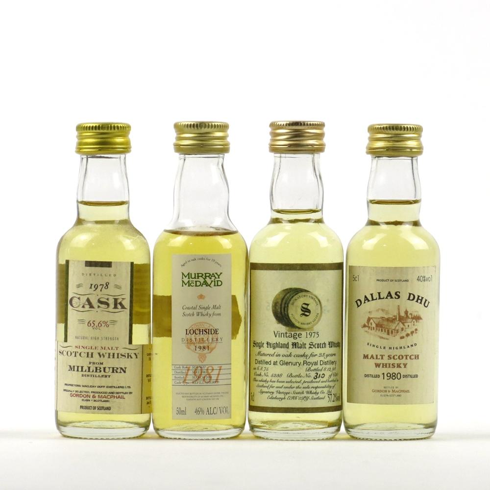 Closed Distillery Miniatures 4 x 5cl / Including Glenury 1975 