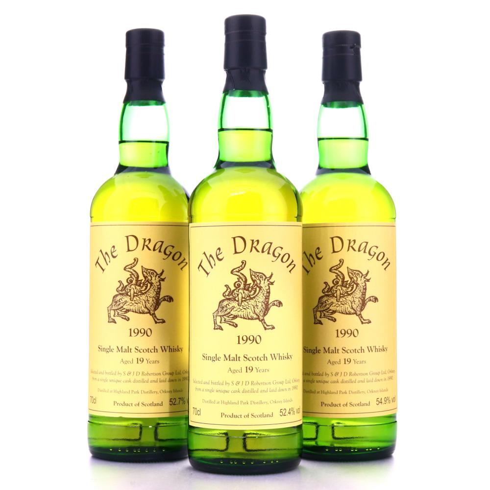 Highland Park 1990 The Dragon 19 Year Old #900001-3 3 x 70cl