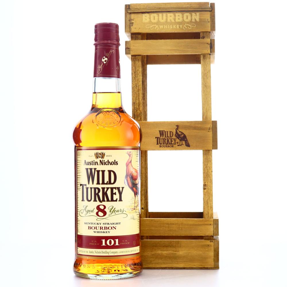 Wild Turkey 8 Year Old 101 Proof / Wooden Display