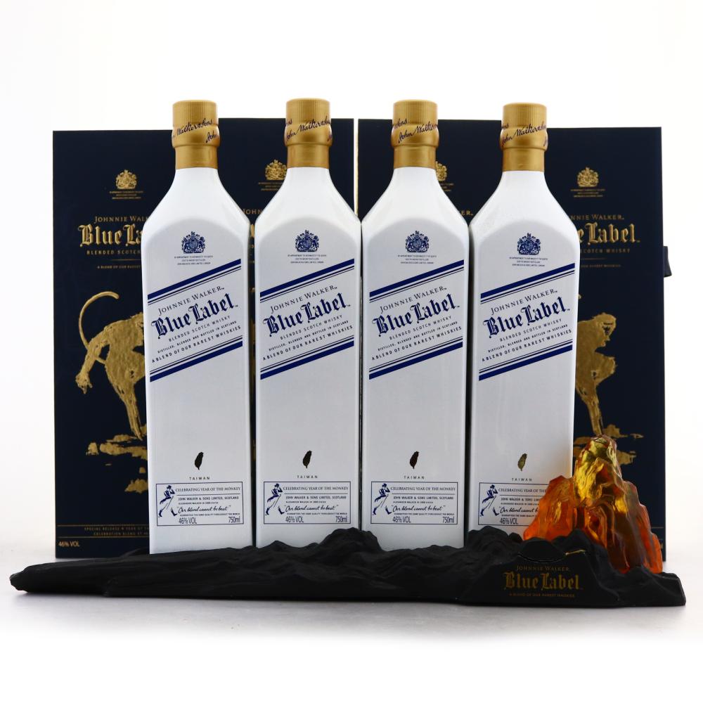 Johnnie Walker Blue Label Year of the Monkey Taiwan 4 x 75cl / including Display Stand