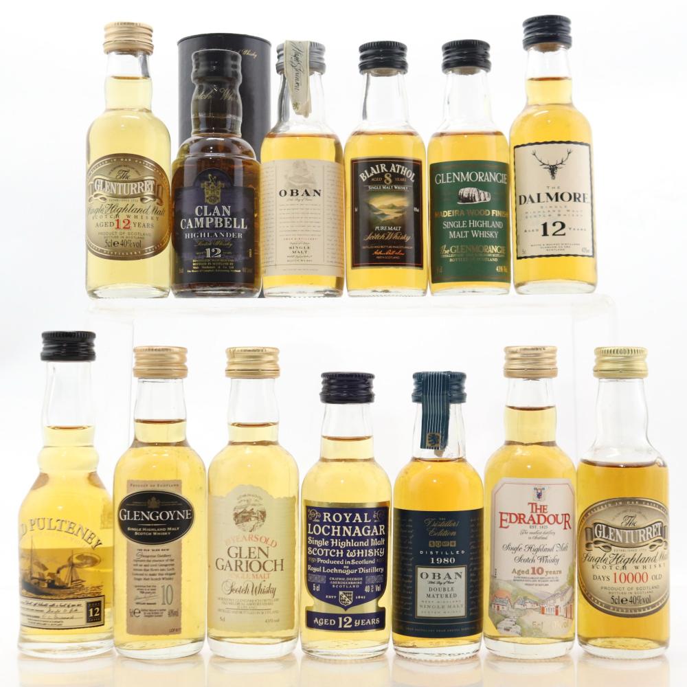 Highland Miniature Selection 13 x 5cl / Includes Oban 1980 Distillers Edition
