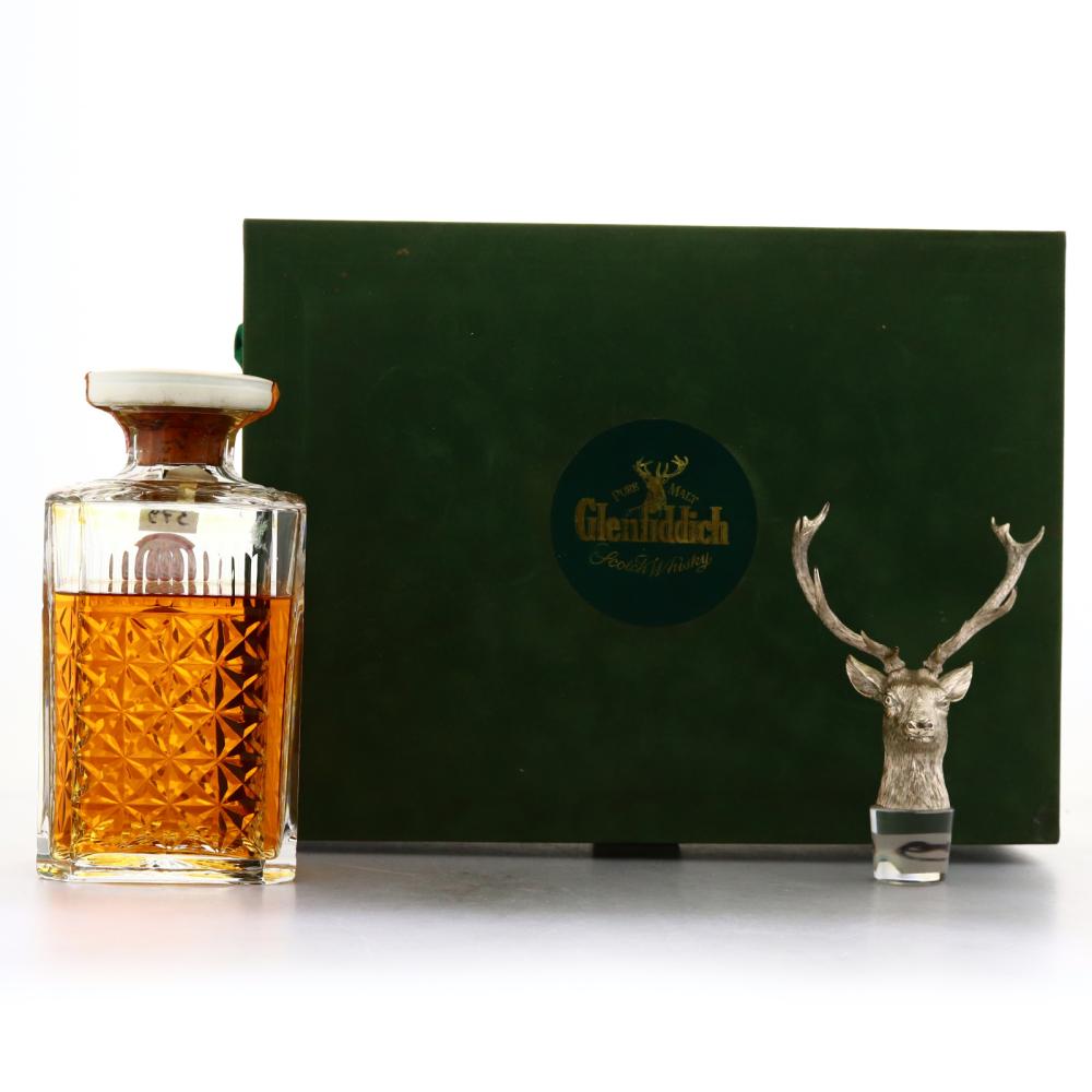 Glenfiddich 30 Year Old Silver Stag's Head Decanter / Collection Only