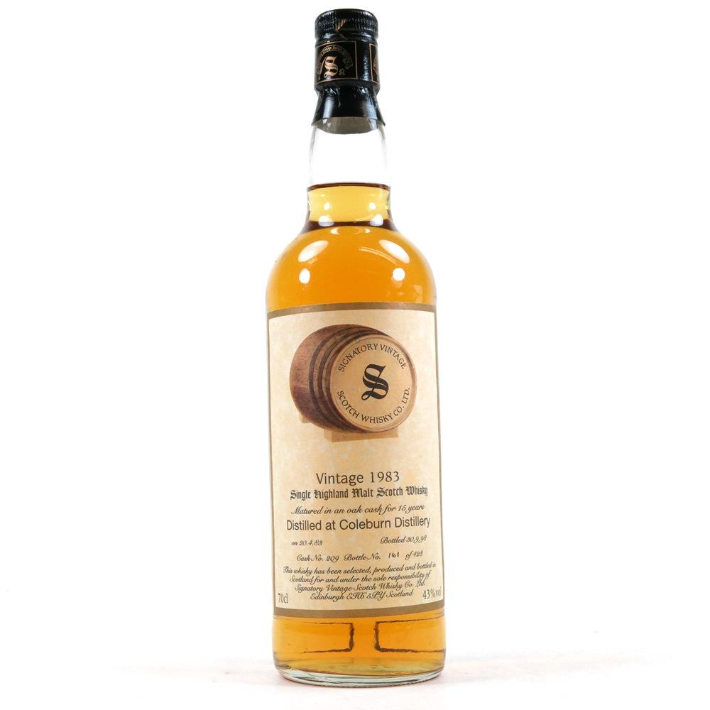 Coleburn 1983 Singnatory Vintage 15 Year Old