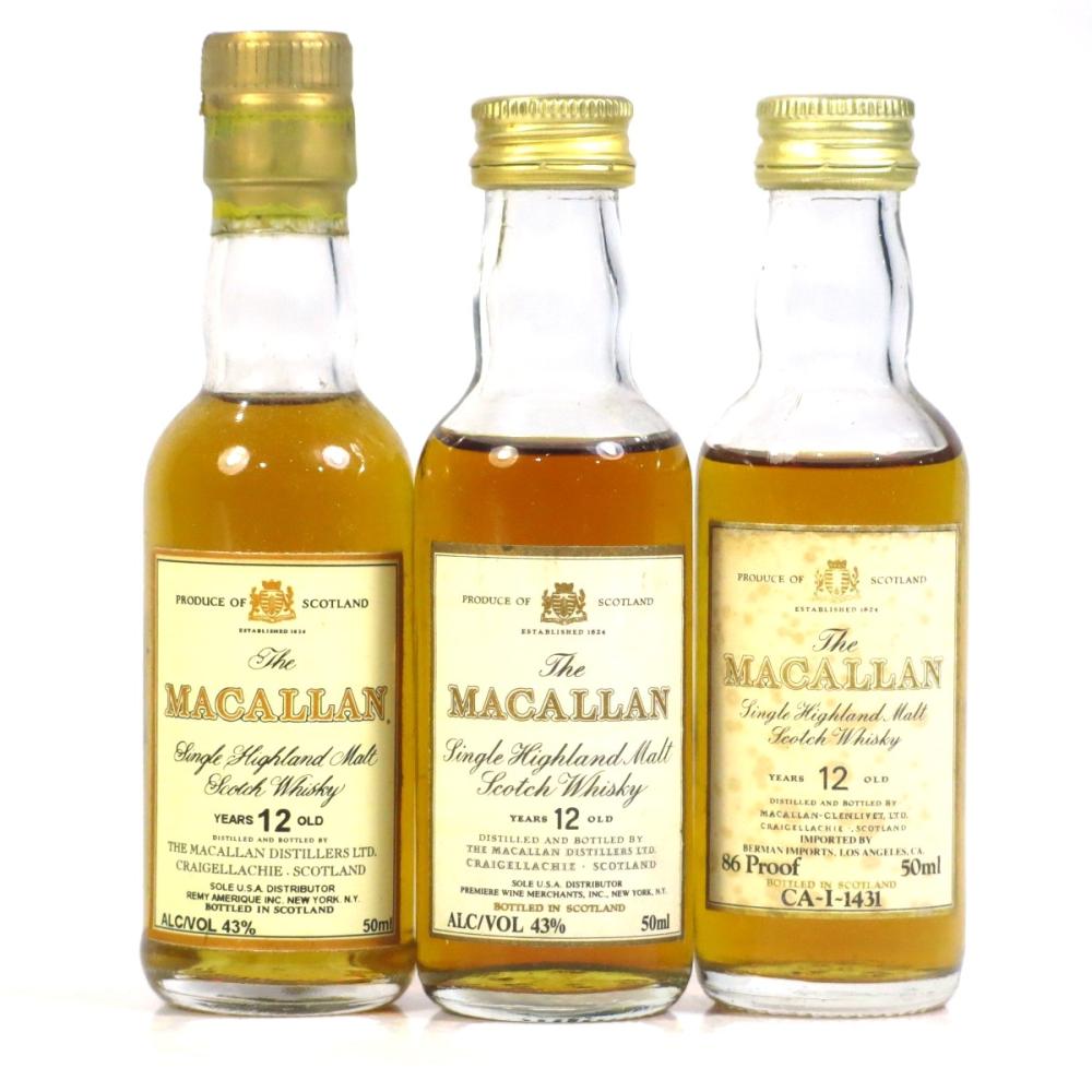 Macallan 12 Year Old Miniatures 3 x 5cl / US Imports