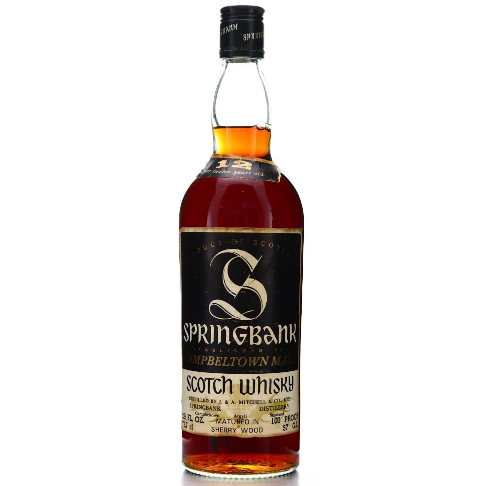 Springbank 12 Year Old Sherry Wood 100 Proof 1970s