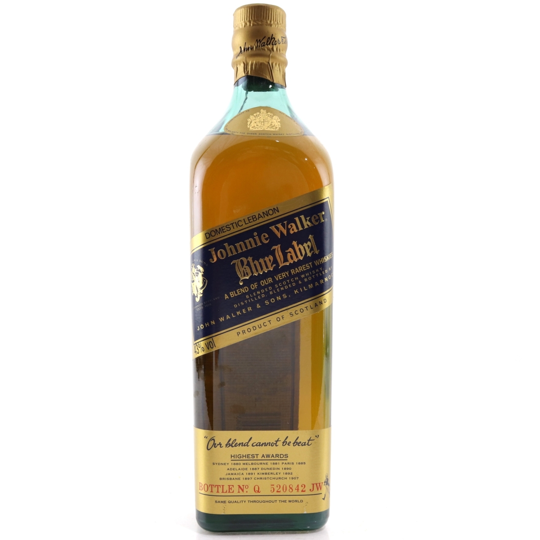 Johnnie Walker Blue Label 75cl / Lebanese Import