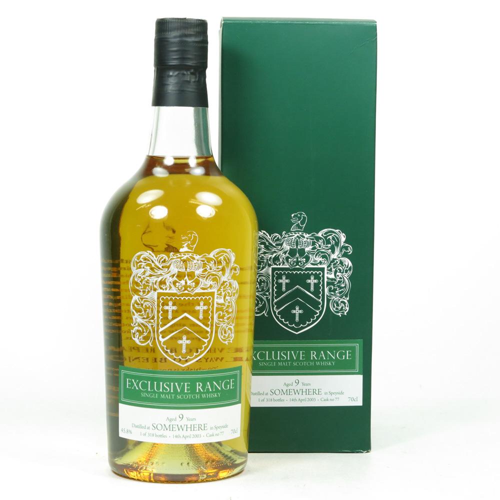 Somewhere In Speyside 2003 Exclusive Range 9 Year Old Single Malt