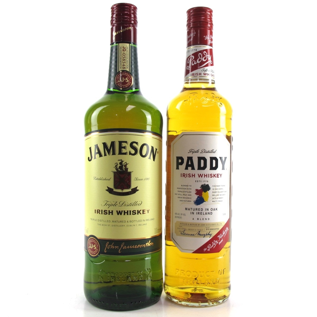 Irish Whiskey Selection x 2 / Including Jameson 1 Litre