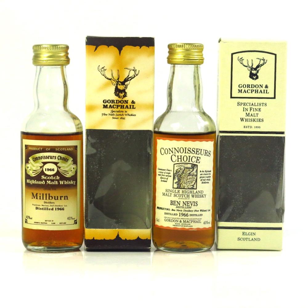 Gordon and MacPhail Miniature Selection x 2 / including Millburn 1966
