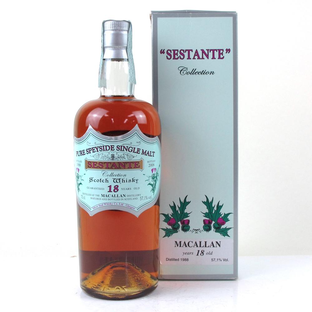 Macallan 1988 Silver Seal 18 Year Old / Sestante Collection