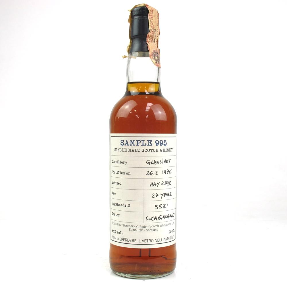 Glenlivet 1976 Signatory Vintage 27 Year Old / Sample 995