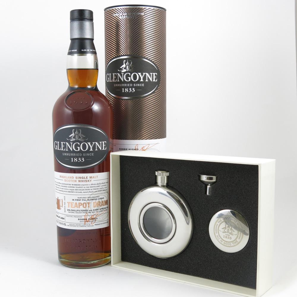 Glengoyne Teapot Dram Batch #3 (Including Hip Flask and Cup)