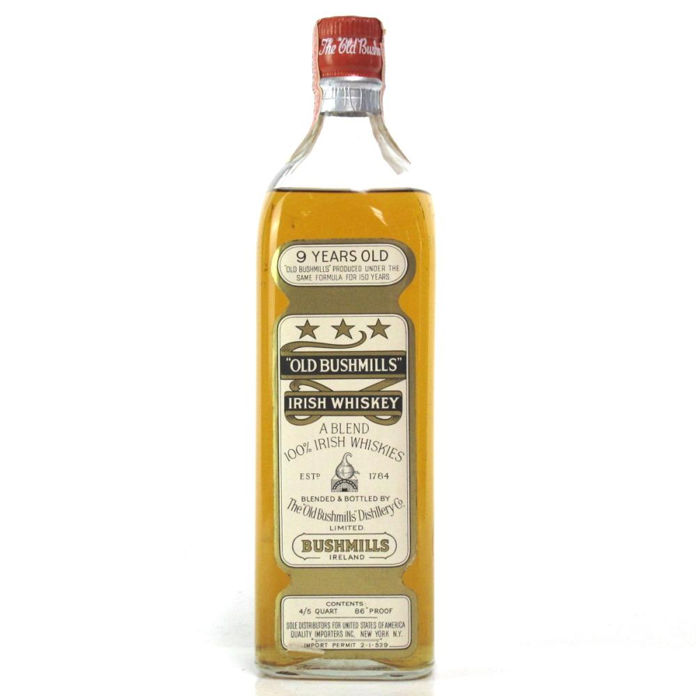 Bushmills 9 Year Old Irish Whiskey 1960s / US Import
