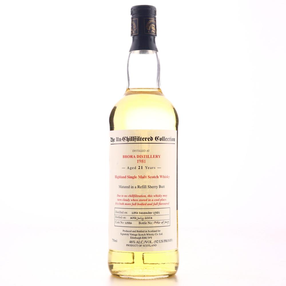 Brora 1981 Signatory Vintage 21 Year Old 75cl / US Import