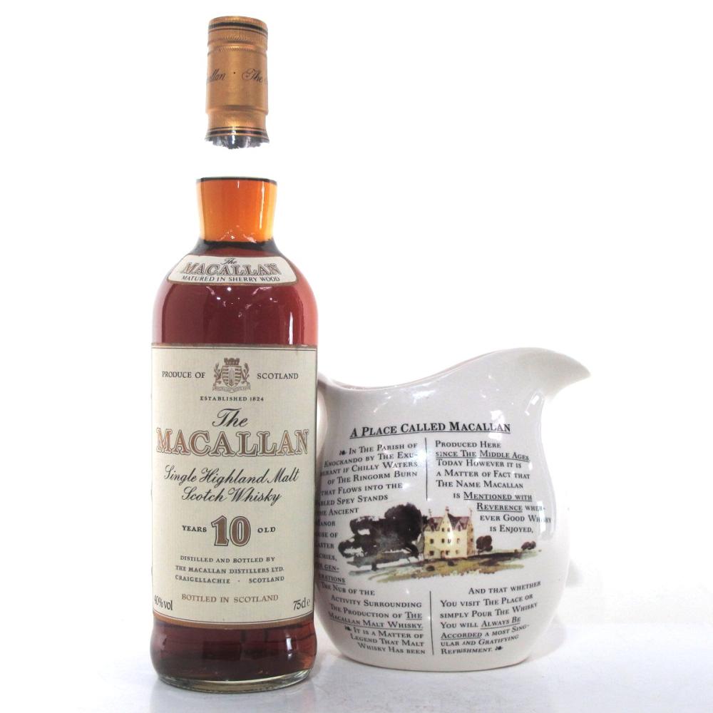 Macallan 10 Year Old 1980s / with Jug