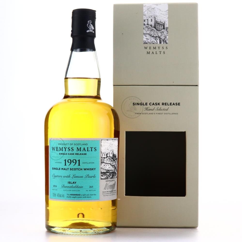 Bunnahabhain 1991 Wemyss Malts / Oyster with Lemon Pearls